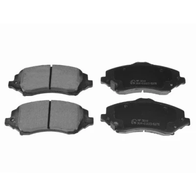 Image of 68003701AA, 68003701AB, 68029263AA, 68029264AA, 68029264AB Brake pad set BLUE PRINT ADA104213 Front Axle with acoustic wear warning DODGE: Journey MPV