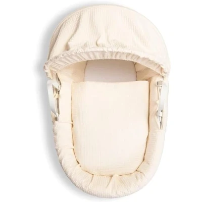 Image of Clair de Lune Waffle Moses Basket Dressing/Bedding Set (Basket NOT included) (Cream)