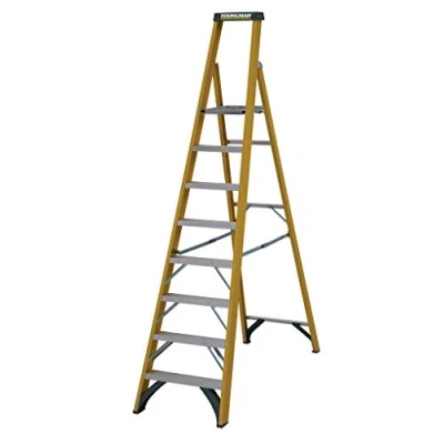 Image of 8 Tread Catwalk S400 Fibreglass Platform Step Ladder