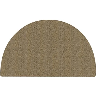 Image of Nicoman Easy Clean &amp; Dirt Trapper Barrier Half Circle Moon Doormat｜Non Shedding Jet Washable Outdoor Spaghetti Doormats (Beige, 70x44cm)