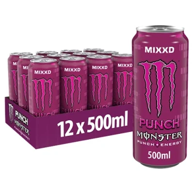 Image of Monster Punch Energy Drink Can 500 ml (Pack of 12)