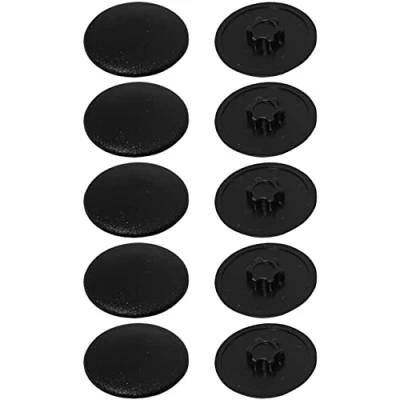 Image of cyclingcolors 10x Screw caps Covers TORX Head Push fit Furniture Quality Plastic Cap, Black T10 12mm