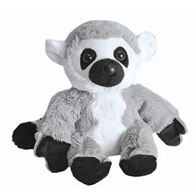 Image of Wild Republic Hug&#039;ems Soft Toy, Gifts for Kids, Ring Tailed Lemur Cuddly Toy 18 cm, 7 Inch