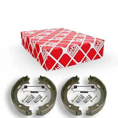 Image of 1634200220, 1634202220, A1634200220, A1634202220 Handbrake Shoes FEBI BILSTEIN 23197 Rear Axle with attachment material MERCEDES BENZ: ML Class