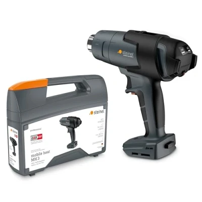 Image of Steinel Mobile MH3 Cordless Heat Without Battery, 18 V Professional Hot Air Gun with Case, 500 C200 L/min, LED Light, Gray