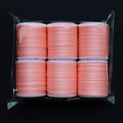 Image of Tigofly 6 Colors 150D Denier Luminous Fly Tying Floss Thread Glow in The Dark 40 Yards Polyester Filament Yarn Line Materials (Pink)