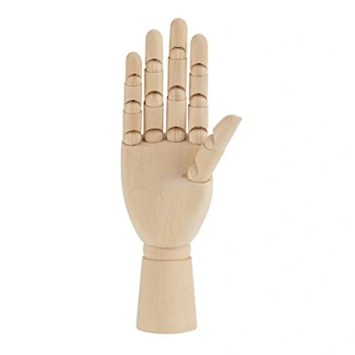 Image of Wooden Hand Model, Mannequin Flexible Movable Fingers Manikin Figure, Ideal for Arts Drawing, Sketching, Painting (2)