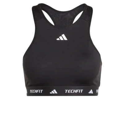 Image of adidas Performance Powerimpact Medum support Techfit HIGH NECK BRA Medium sports bra, Women&#039;s, Size: XSxC D, Black