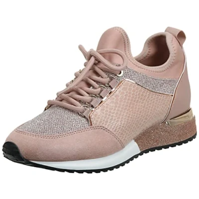 Image of Aldo Women&#039;s Courtwood Fashion Lace up Sneaker, Rose Gold, 3 UK