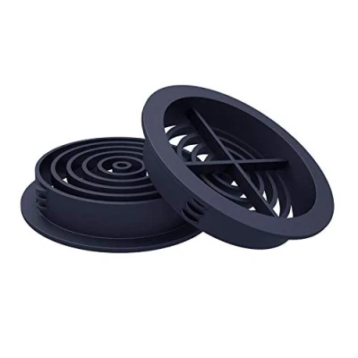Image of 10 Number Anthracite Grey 70mm Plastic Round Soffit Air Vents/Upvc Push in Roof Disc/Fascia