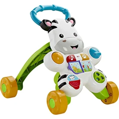 Image of Fisher Price 03708002549 DKH80 Learn with Me Zebra Walker