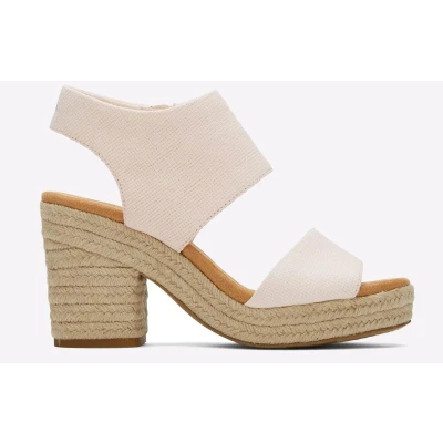 Image of TOMS Women&#039;s Majorca Platform Heeled Sandal, Dusty Peach, 5 UK