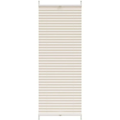 Image of vidaXL Plisse Blind 50x100cm Cream Pleated Window Curtain Shade Sunscreen