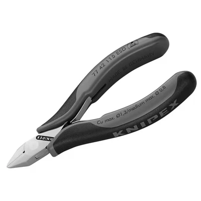 Image of Knipex Electronics Diagonal Cutter ESD with multi component grips 115 mm 77 42