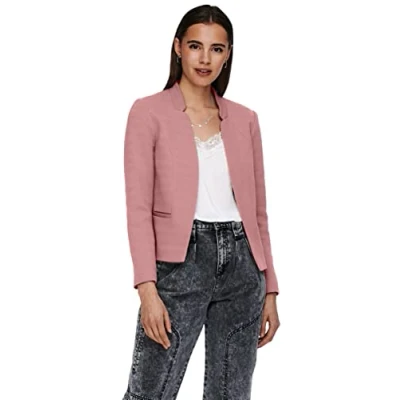 Image of ONLY Onladdy Linea Blazer, Women&#039;s, Size: 8, Withered rose