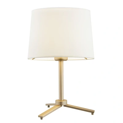 Image of Cavalino Table Lamp With Round Tapered Shade Cream, Gold
