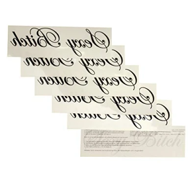 Image of Tattoodrucker Sexy Lettering Tattoo (5) Black, Medium, Water resistant, Adult, Temporary