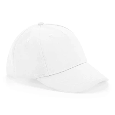 Image of Beechfield B63B Junior Organic Cotton 5 Panel Cap White