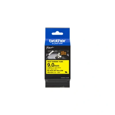 Image of Brother Genuine Pro Tape HSe 621E Heat Shrink Tubing Black on Yellow