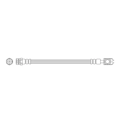 Image of 5N0611775, 5N0611775A, 5N0611775B Brake Hose BOSCH 1 987 481 736 255mm VOLKSWAGEN: Tiguan I, Passat B7 Variant, B6 AUDI: Q3