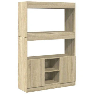 Image of vidaXL Highboard/Sideboard Cabinet Sonoma Oak Engineered Wood Multi Use for Bedroom, Living Room, Office Ample Storage 92 x 33 140 cm Modern Freestanding Design