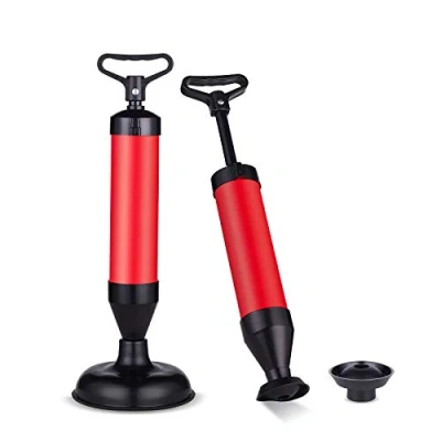 Image of Tech Traders High Pressure Drain Toilet Plunger with 2 Interchangeable Heads,Plumbers is Easy to Maintain, Suitable for BathTub Shower etc