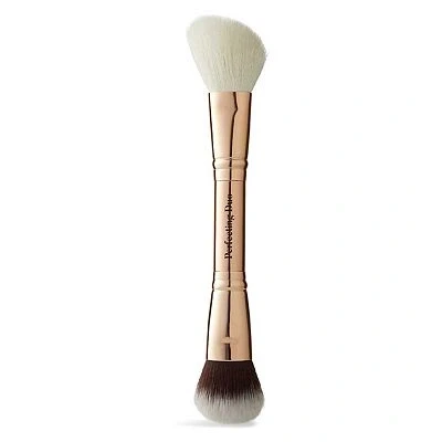 Image of Double Ended Perfecting Duo Makeup Brush from Sculpted by Aimee 2 in 1 Angled Contouring Powder and Compact Foundation Buffer