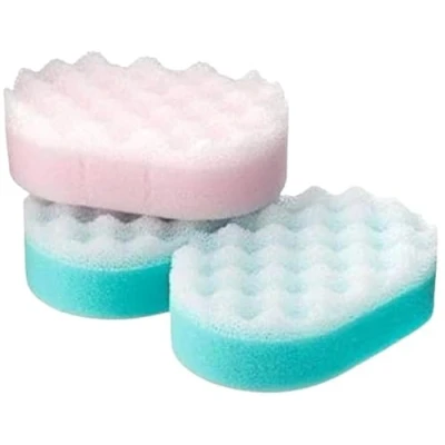 Image of Body Shower Bath Sponge Multicolor ExfoliatingSponge Soft Multipurpose Pack of 3 Scrubber for Men Women Kids Cleaning (Sponge (Pack 3))