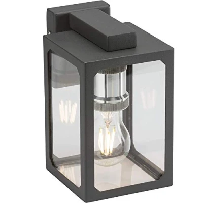Image of KnightsBridge IP23 E27 Wall Lantern Anthracite