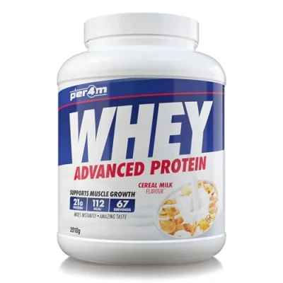 Image of Per4m Protein Whey Powder 67 Servings of High Shake with Amino Acids for Optimal Nutrition When Training Low Sugar Gym Supplements (2010g, Cereal Milk)