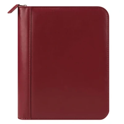 Image of Classic FranklinCovey Basics Leather Binder Red by Franklin Covey