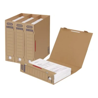 Image of Elba Tric System 83523 A4 Archive Folder for Approximately 500 Sheets/Pack of 30 / Natural Brown