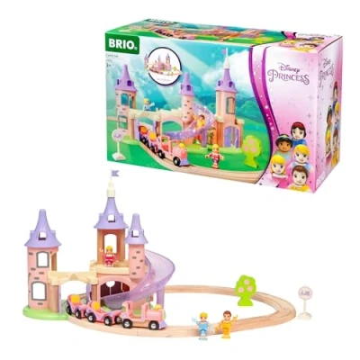 Image of BRIO Disney Princess Castle Train Set for Kids Age 3 Years Up Compatible with all Railway Sets &amp; Accessories Gifts Girls