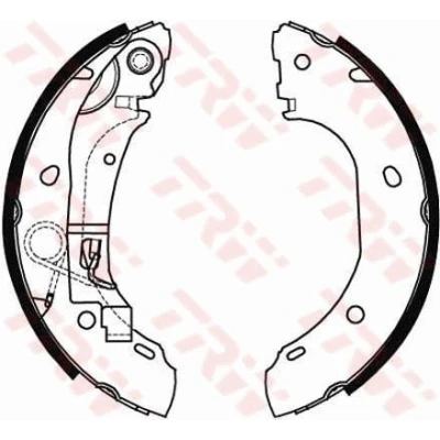 Image of 4241L2 Brake Shoes TRW GS8472 254mm 57mm AP LOCKHEED FIAT: Ducato II Platform/Chassis, III Van, PEUGEOT: Boxer Van