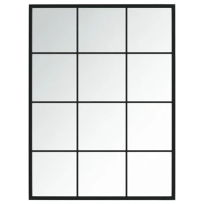 Image of vidaXL Wall Mirror Black Metal Vanity Make up Bathroom mounted