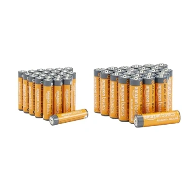 Image of Amazon Basics AA &amp; AAA High Performance alkaline Batteries Value Pack 24 Double and Triple Batteries, Combo pack: + AAA, 48