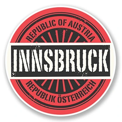 Image of 2 x 10cm Innsbruck Austria Vinyl Sticker Laptop Car Travel Luggage Flag #6574 (10cm 10cm)