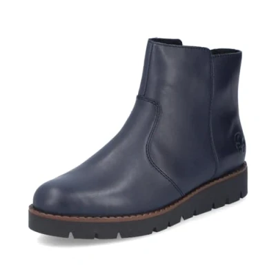 Image of Rieker Women&#039;s Ankle Boots 44965 Loose Insole, Blue 14, 5 UK