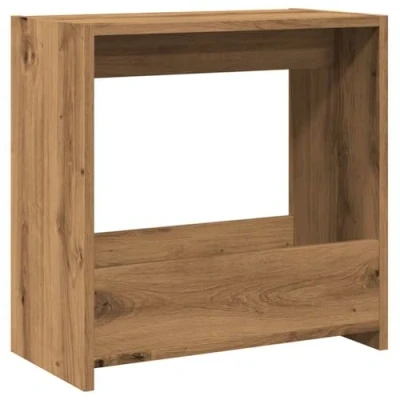 Image of vidaXL Side Table Artisan Oak Engineered Wood 50x26x50 cm Modern for Living Room or Lounge Open Shelves Display Storage