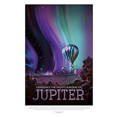 Image of Wee Blue Coo NASA Space Travel Advert Jupiter Unframed Wall Art Print Poster Home Decor Premium
