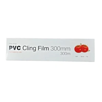 Image of Cling Film All Purpose Food Wrap Cutter Box PVC Catering Quality Kitchen Seal 300mm x 300m