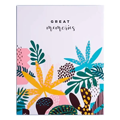 Image of Grupo Erik Abstract Tropics Photo Album 8x5 13x20 cm Family 96 Pockets Friend Gifts Flower Albums photos Slip In