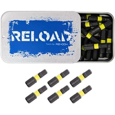 Image of Rehook Reload 25x H5&#039;s 25mm Impact Screwdriver Drill Driver bits Set H5 Hex Allen Tool for Dewalt, Milwaukee, Bosch, Sabrecut and Others (H5)