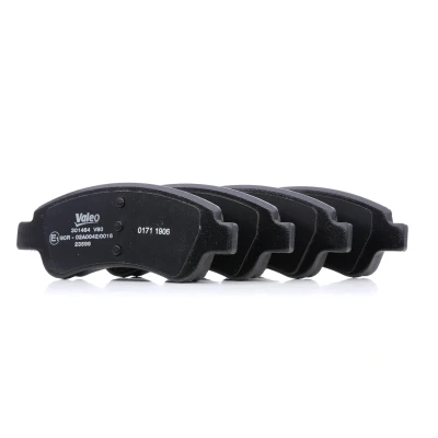 Image of 1617292380, 3649088 Brake pad set VALEO 301464 FIRST Front Axle excl. wear warning contact with anti squeak plate PEUGEOT: 208 I Hatchback