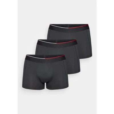 Image of Tommy Hilfiger Men’s 3 Pack Trunks with Stretch, Black (Black/Black/Black), M