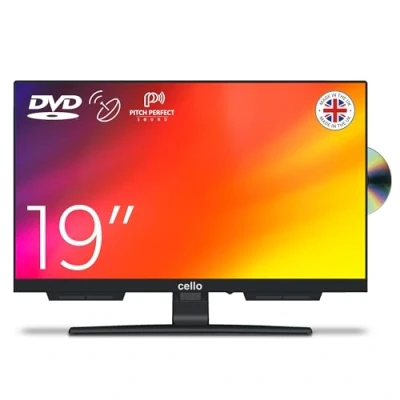 Image of Cello C1924F 19&quot; inch LED Frameless TV Built In DVD Freeview HD with Satellite Receiver Pitch Perfect Speakers Great to fit small spaces Made The UK New 2024 model