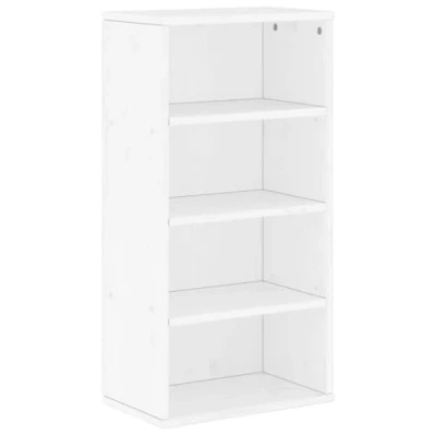 Image of vidaXL ODDA Side Cabinet White Pine Wood Furniture for Living Room/Bedroom Storage 40x24x79 cm