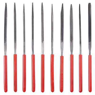 Image of Amtech E1750 10 Piece 140mm (5.5&quot;) Steel Needle File Set