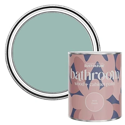 Image of Rust Oleum BLUE Moisture Resistant Bathroom Wood and Cabinet Paint in Matt Finish COASTAL 750ML