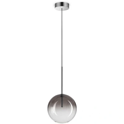 Image of Equinoxe 20cm Globe Pendant Ceiling Light Smoke Grey